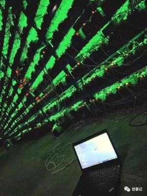 A modern, eco-friendly mining farm powered by renewable energy sources, showcasing the future of sustainable cryptocurrency mining.